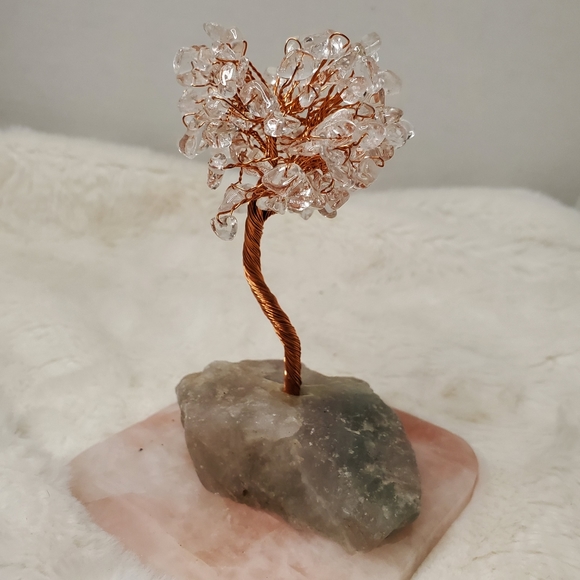 Clear Quartz Crystal Tree with Fluorite Base - Picture 5 of 13